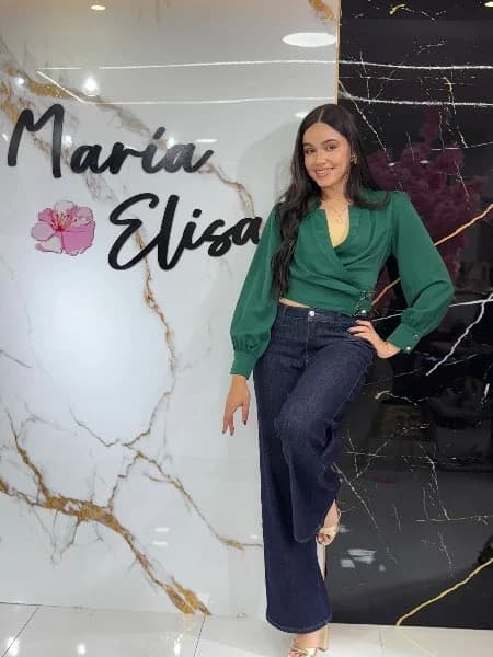 Blusa con Mangas Verde