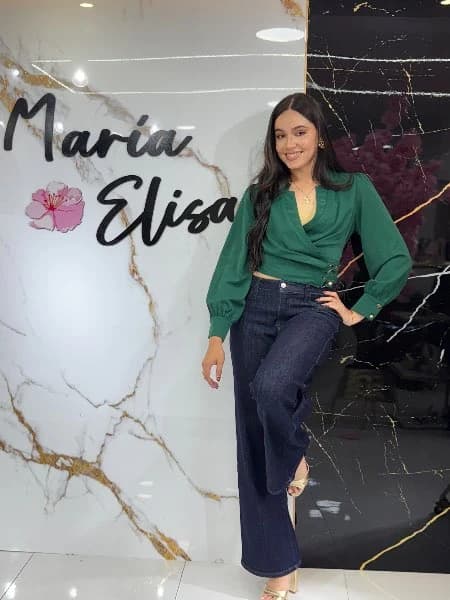 Blusa con Mangas Verde