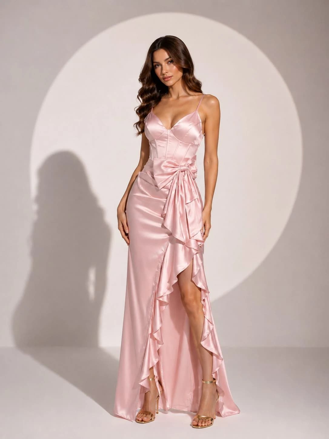 Vestido Palo de Rosa Volado