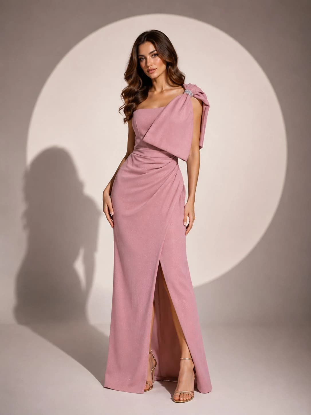 Vestido Palo de Rosa Volado
